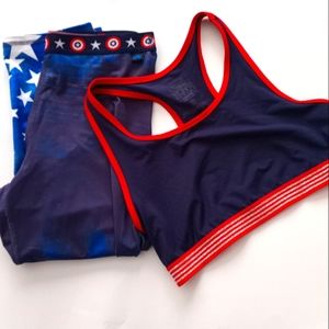 Marvel 2pc Women's Sports Bra & Cropped Legging Set XS